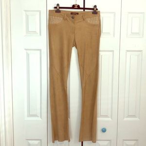Glen Arthur for Chester leather suede snake pants